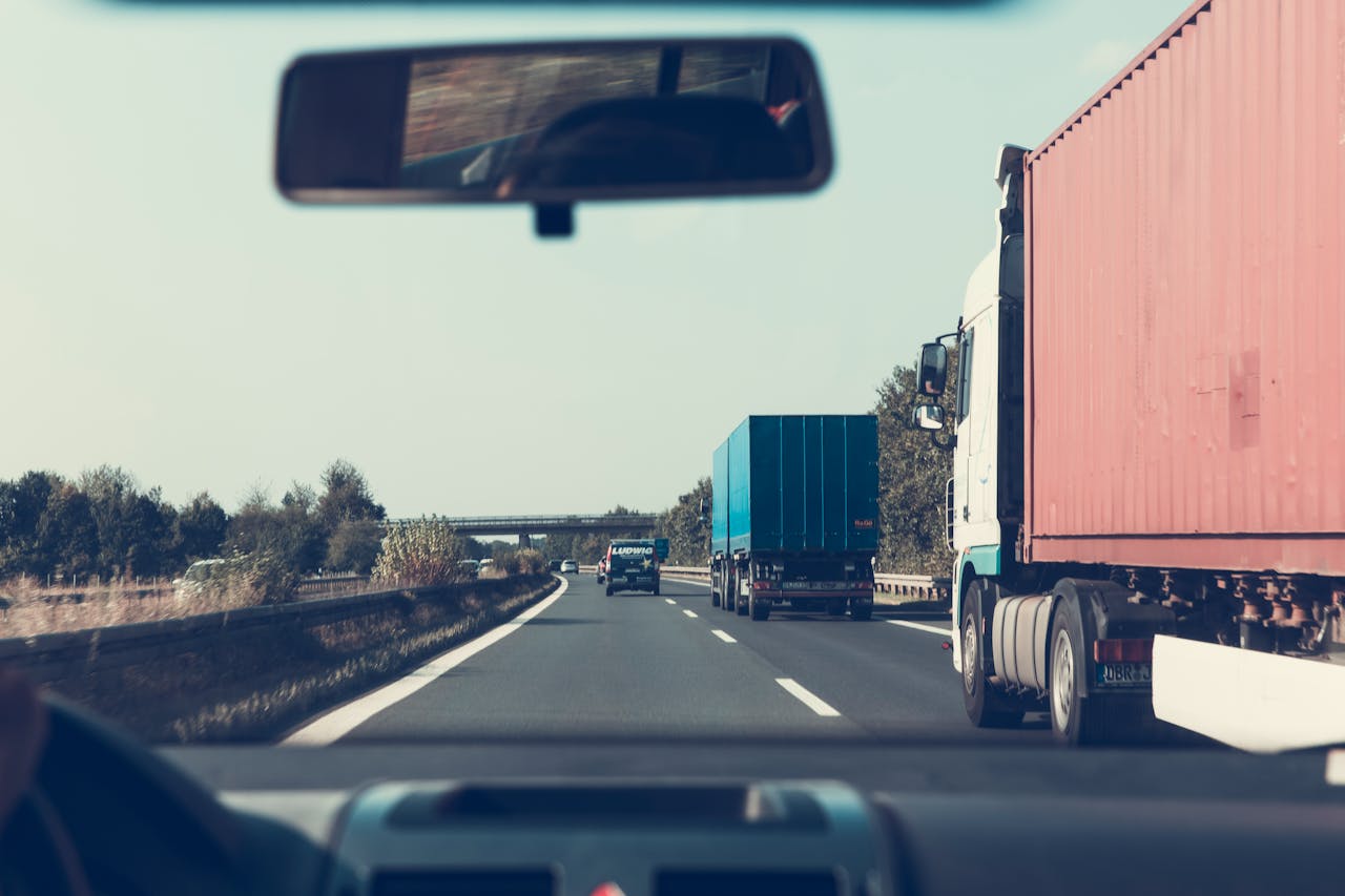 Truck on a Dutch motorway